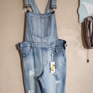 NWT, Denim Overals
